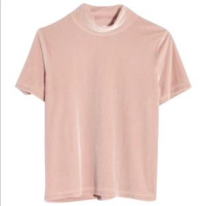 J Crew Avalon Velvet Mockneck Tee